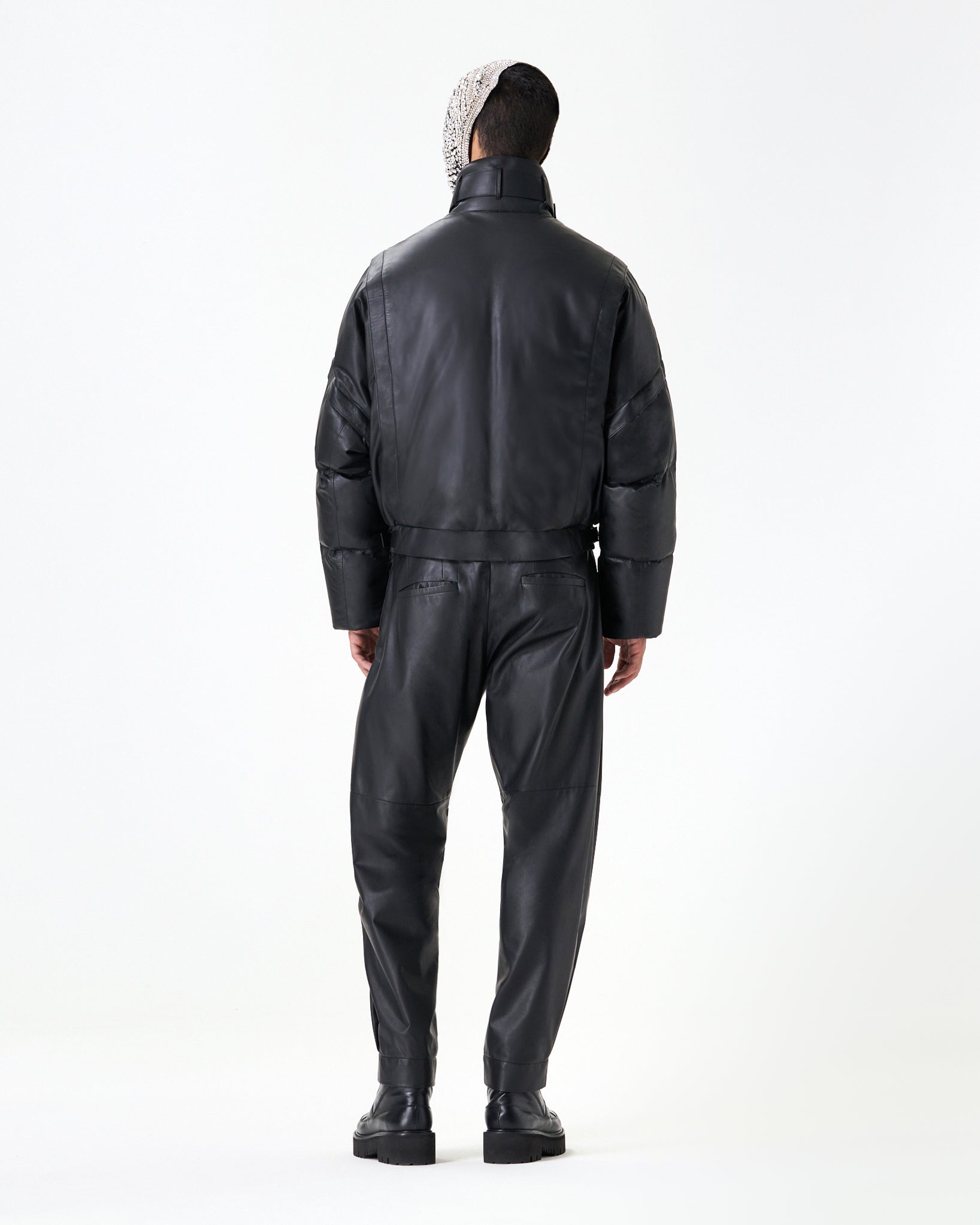 BLACK UNISEX BOMBER WITH WHITE LOGO