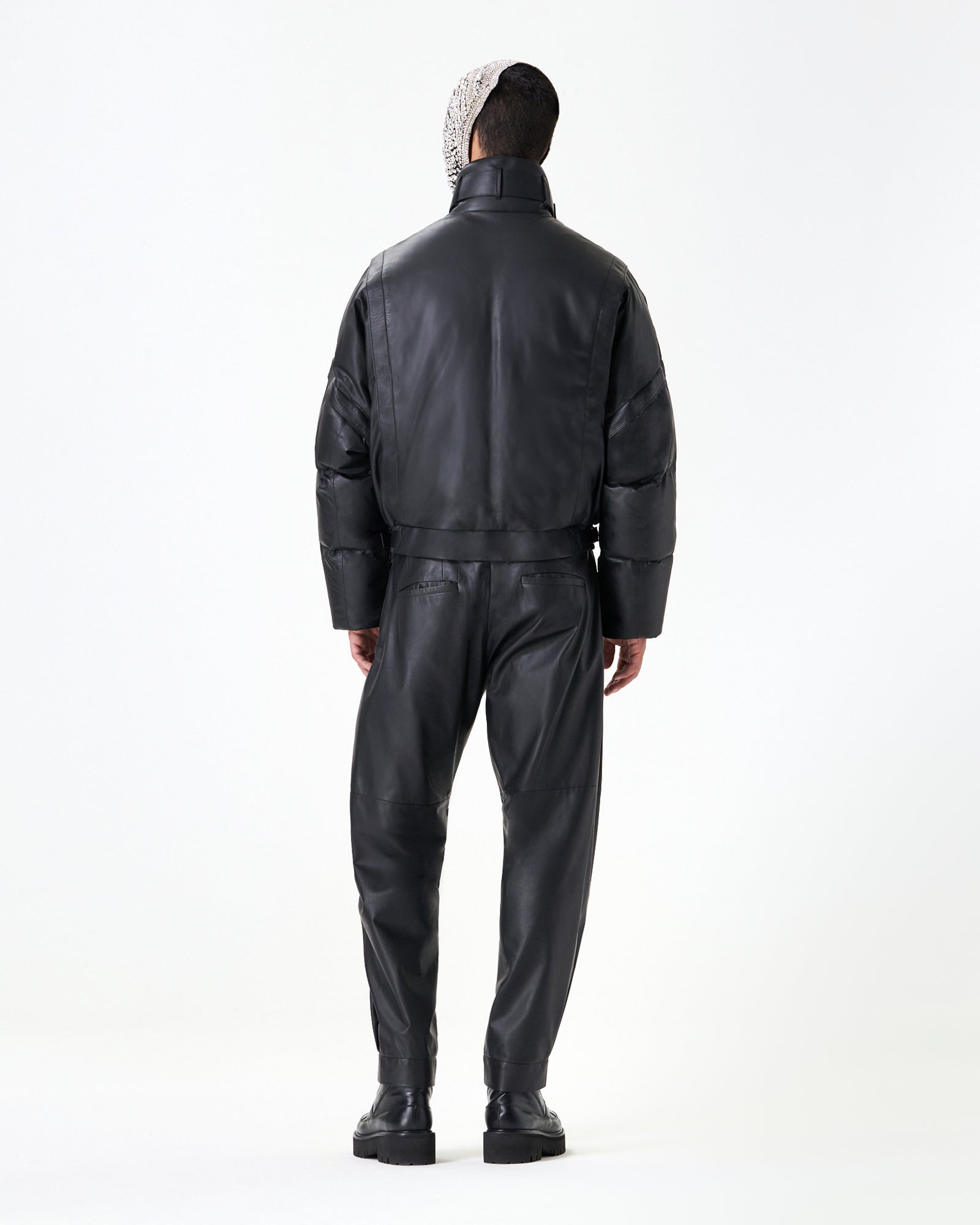 BLACK UNISEX BOMBER WITH WHITE LOGO