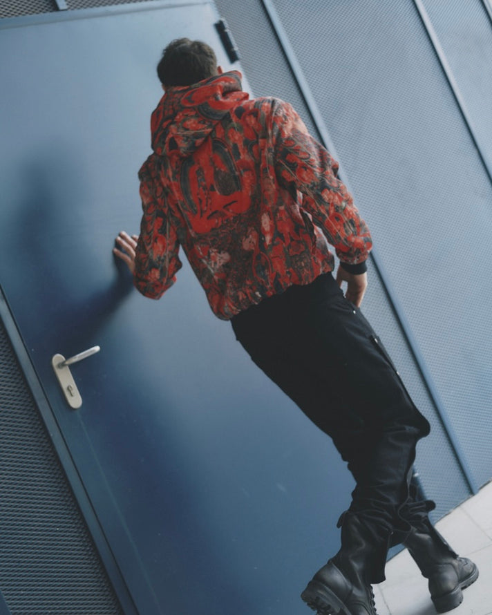 佛陀图案双面穿加绒男女连帽衫