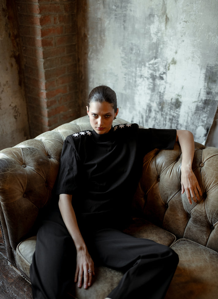 Short sleeve t-shirt with stars