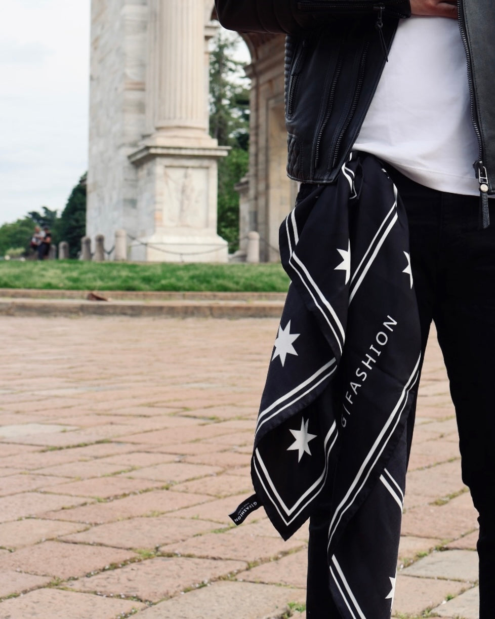 Stars black scarf