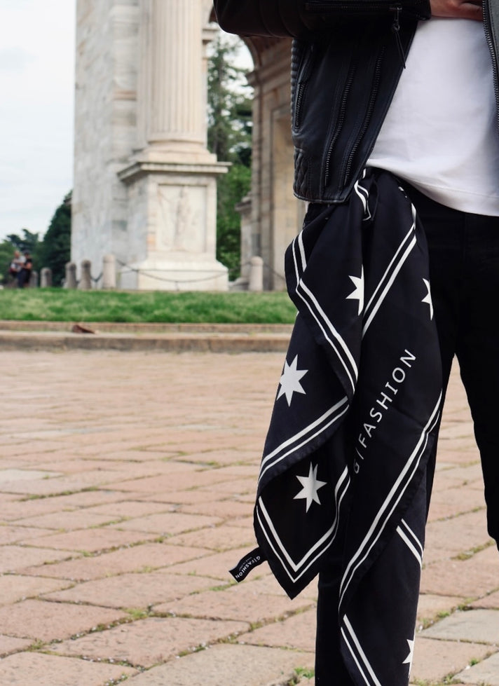 黑色七芒星围巾    