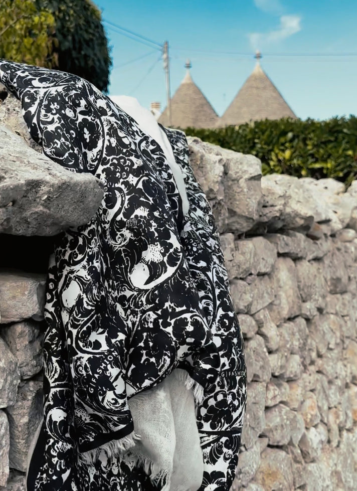 佛陀羊绒&丝绸双面围巾