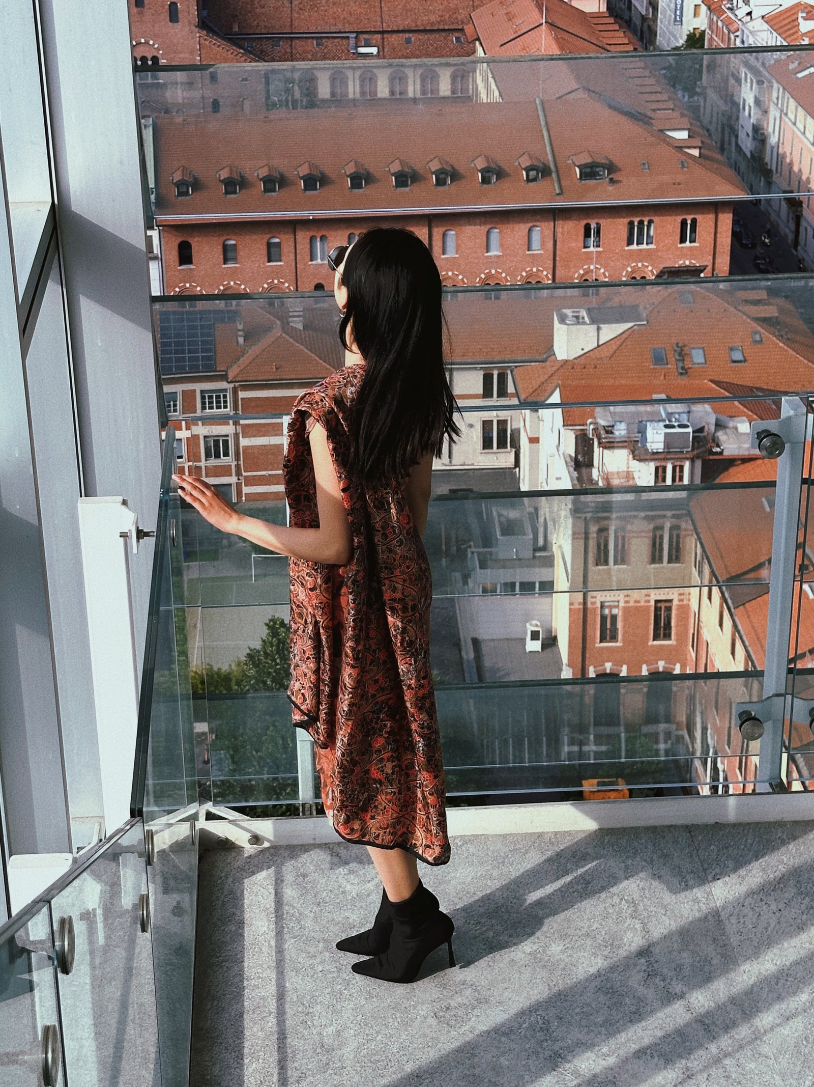 佛系红色长方形围巾 