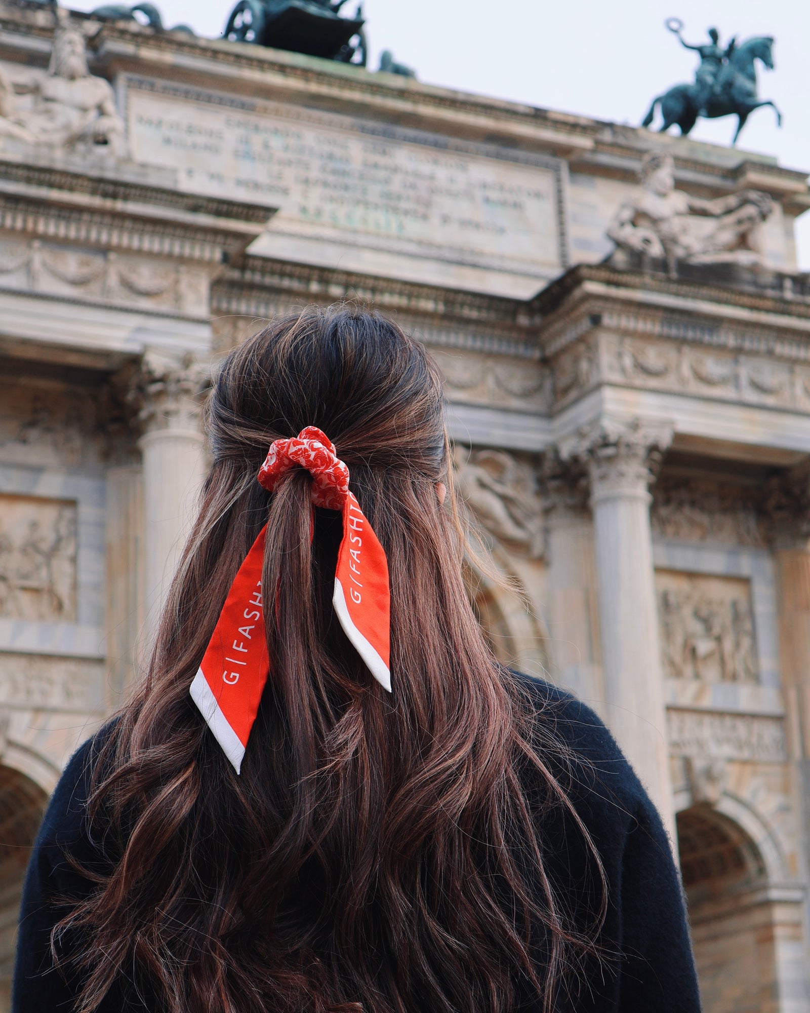 Buddha red twilly big logo