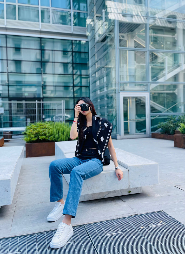 TWO-TONED WASH DENIM PANTS