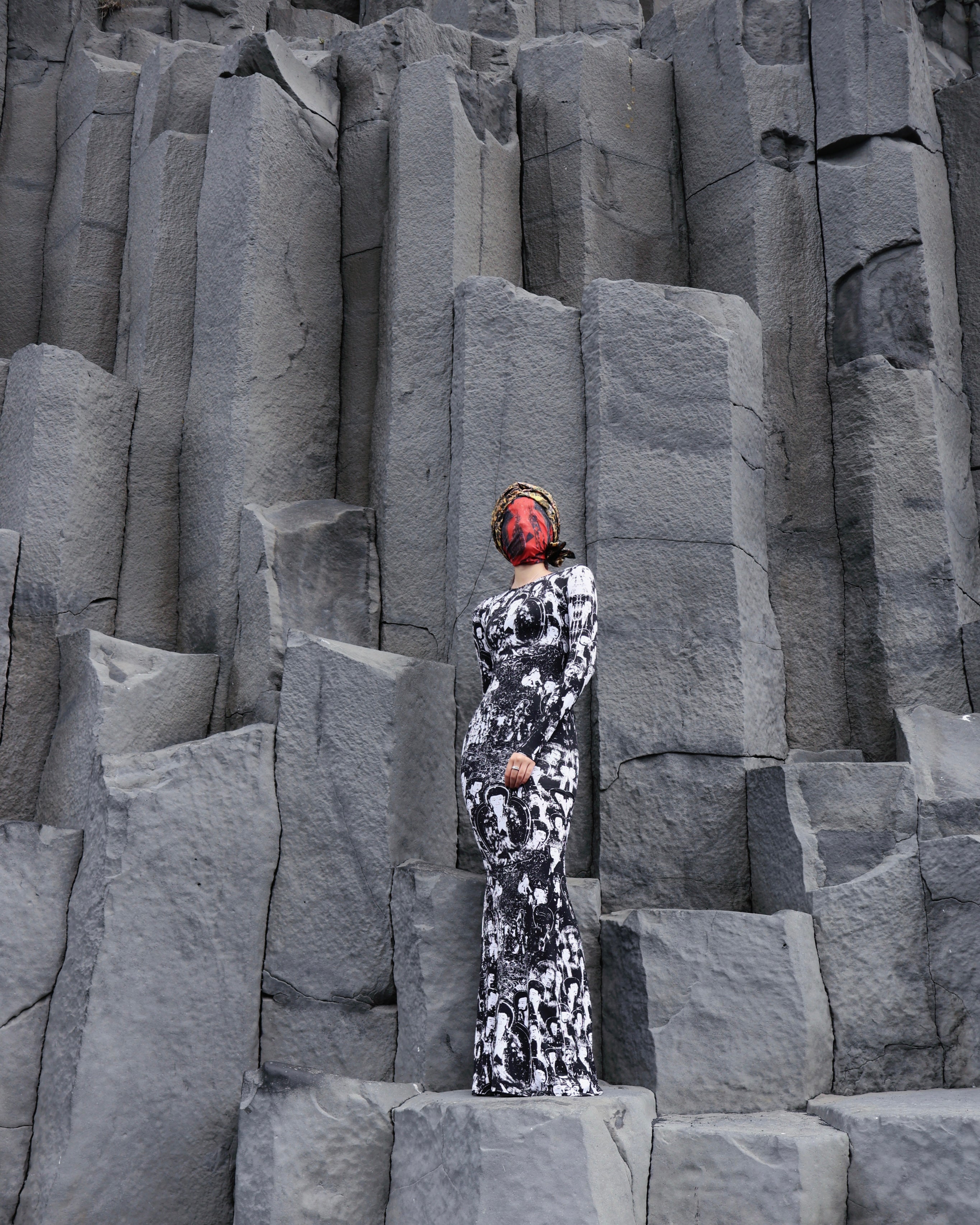 Buddha slim-fit long dress