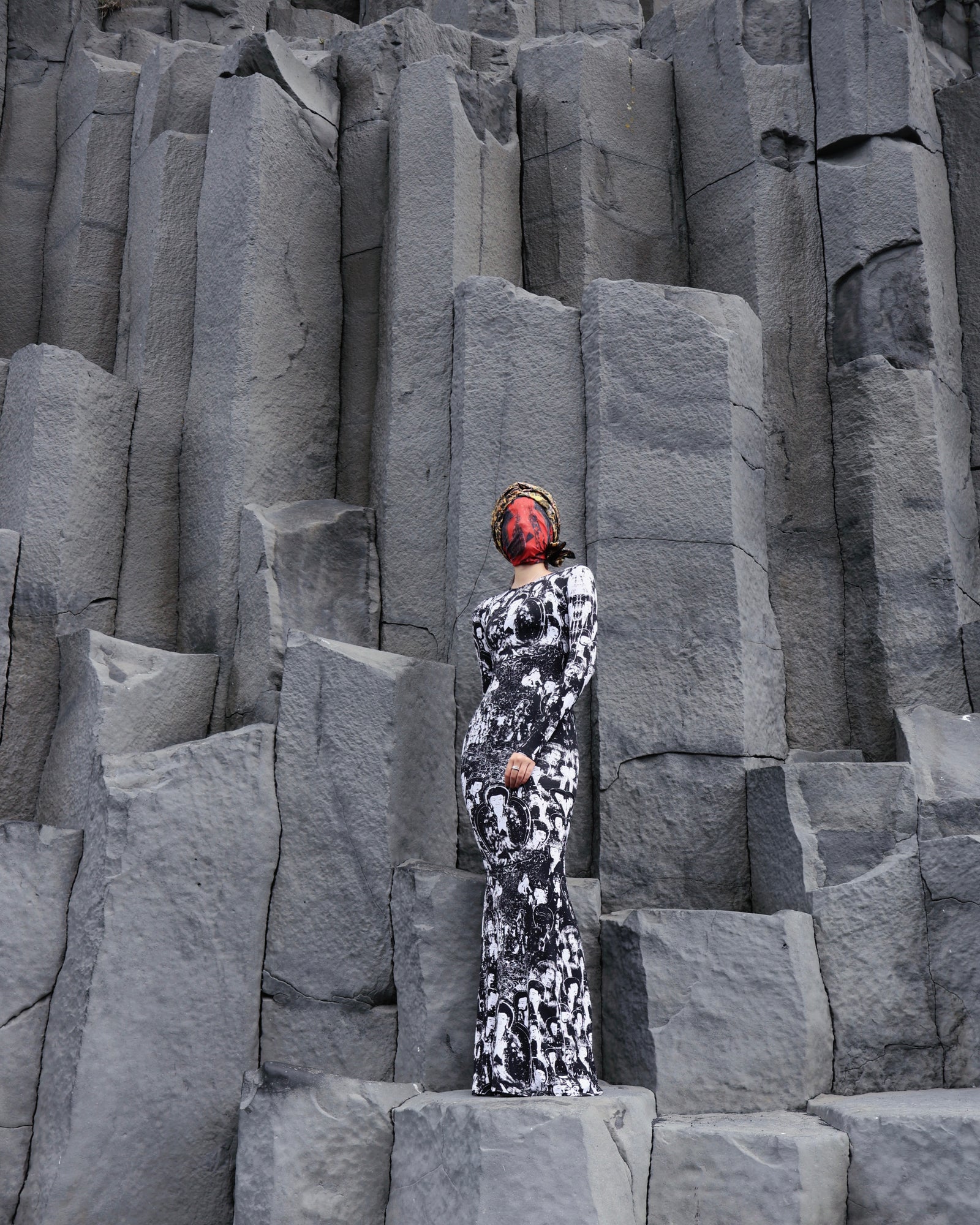 Buddha slim-fit long dress