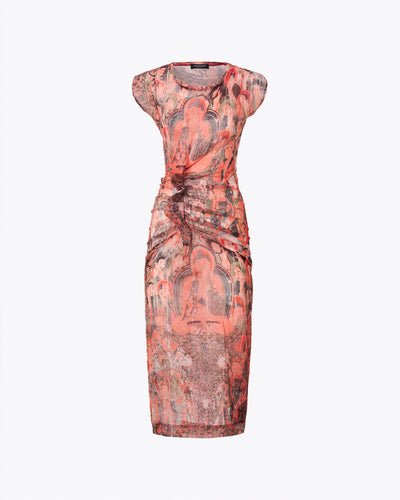 Buddha silk midi dress