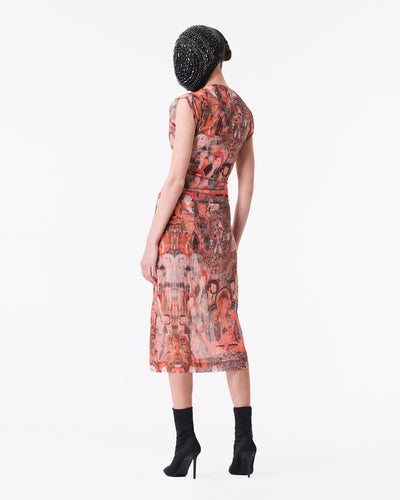 Buddha silk midi dress