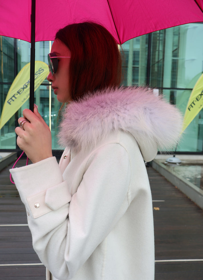 HOODED COAT IN CASHMERE BLEND