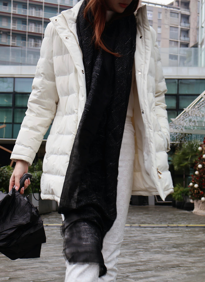 WHITE PADDED COAT