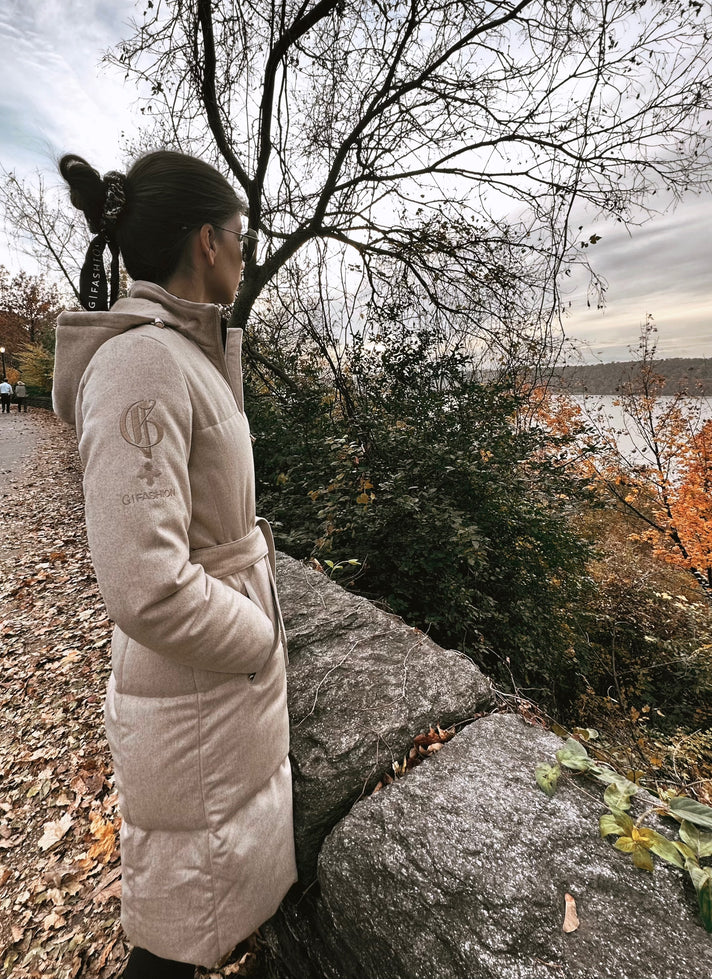 KNEE-LENGTH CASHMERE PARKA