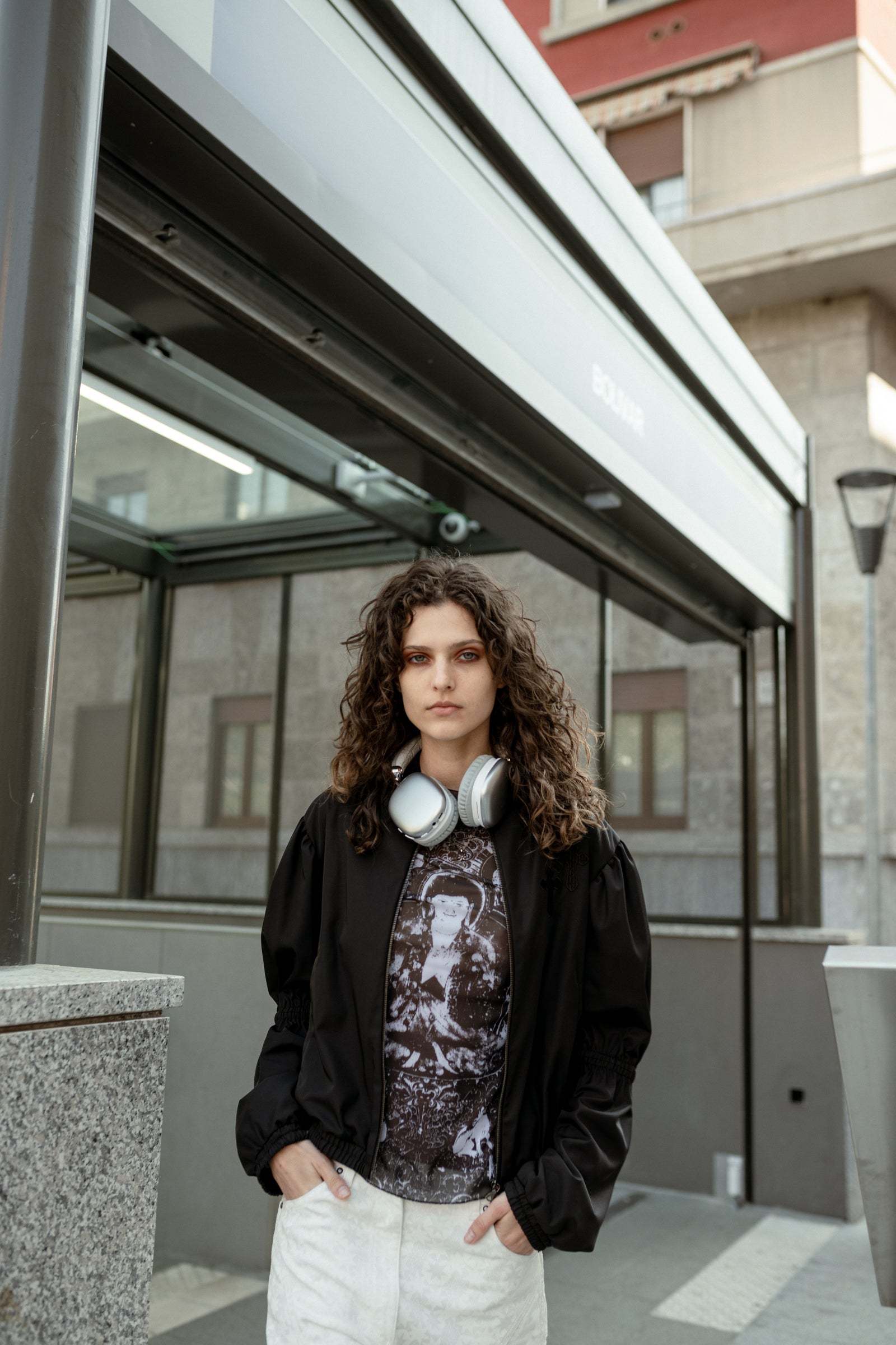 Silk-Lined Black Bomber Jacket