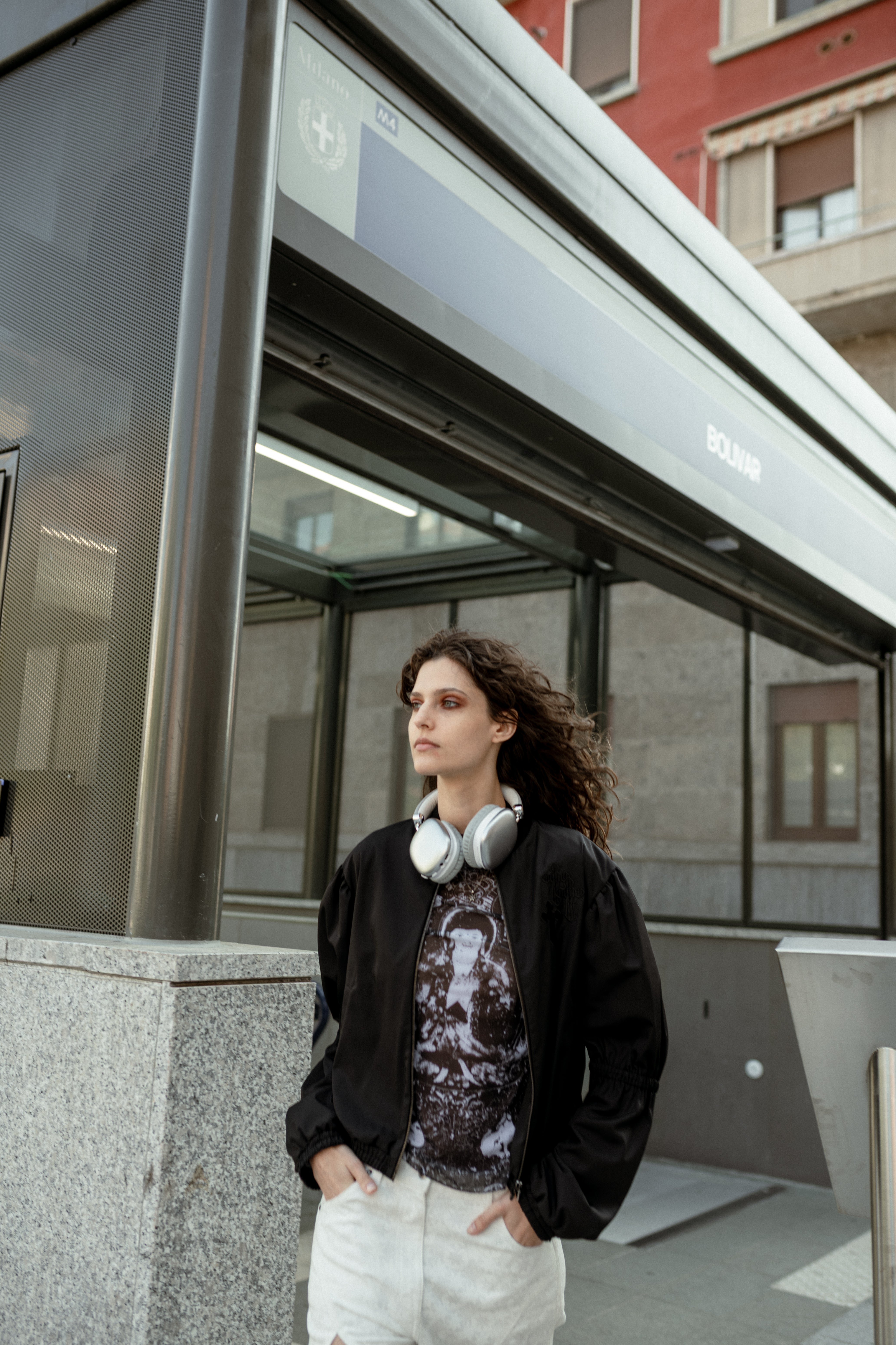 Silk-Lined Black Bomber Jacket