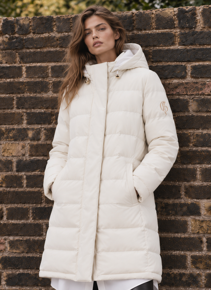 WHITE PADDED COAT