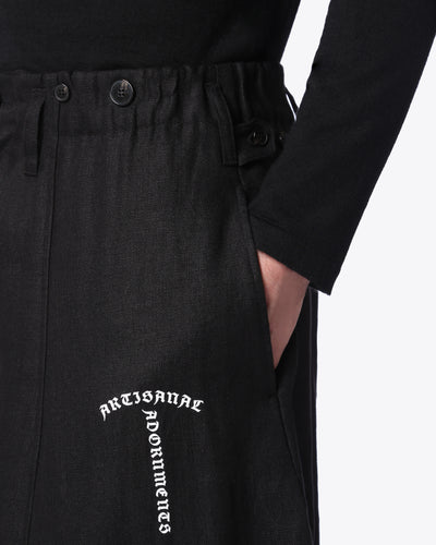 BLACK DECONSTRUCTED BAGGY PANTS