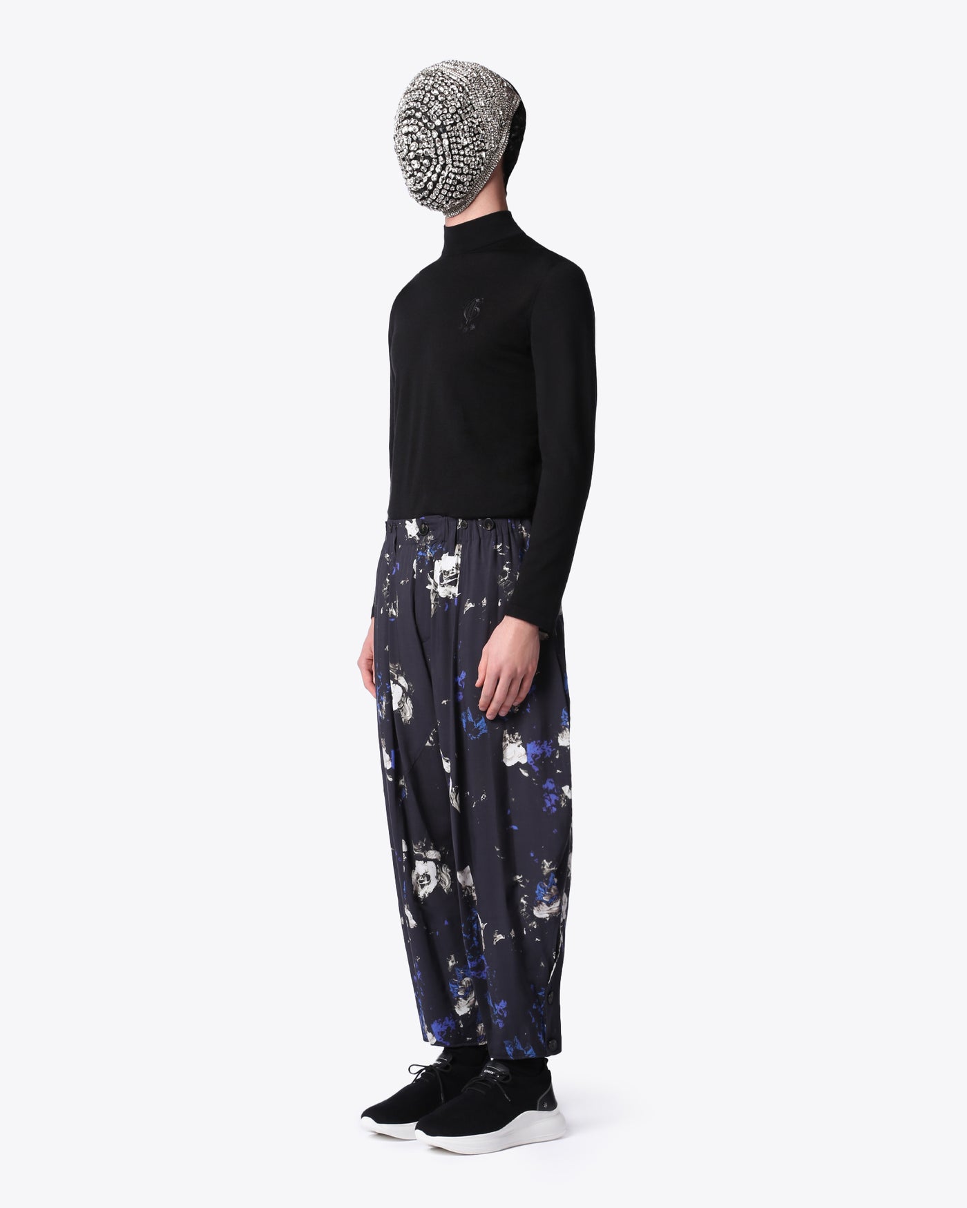 MIDNIGHT GARDEN BLUE BAGGY PANTS