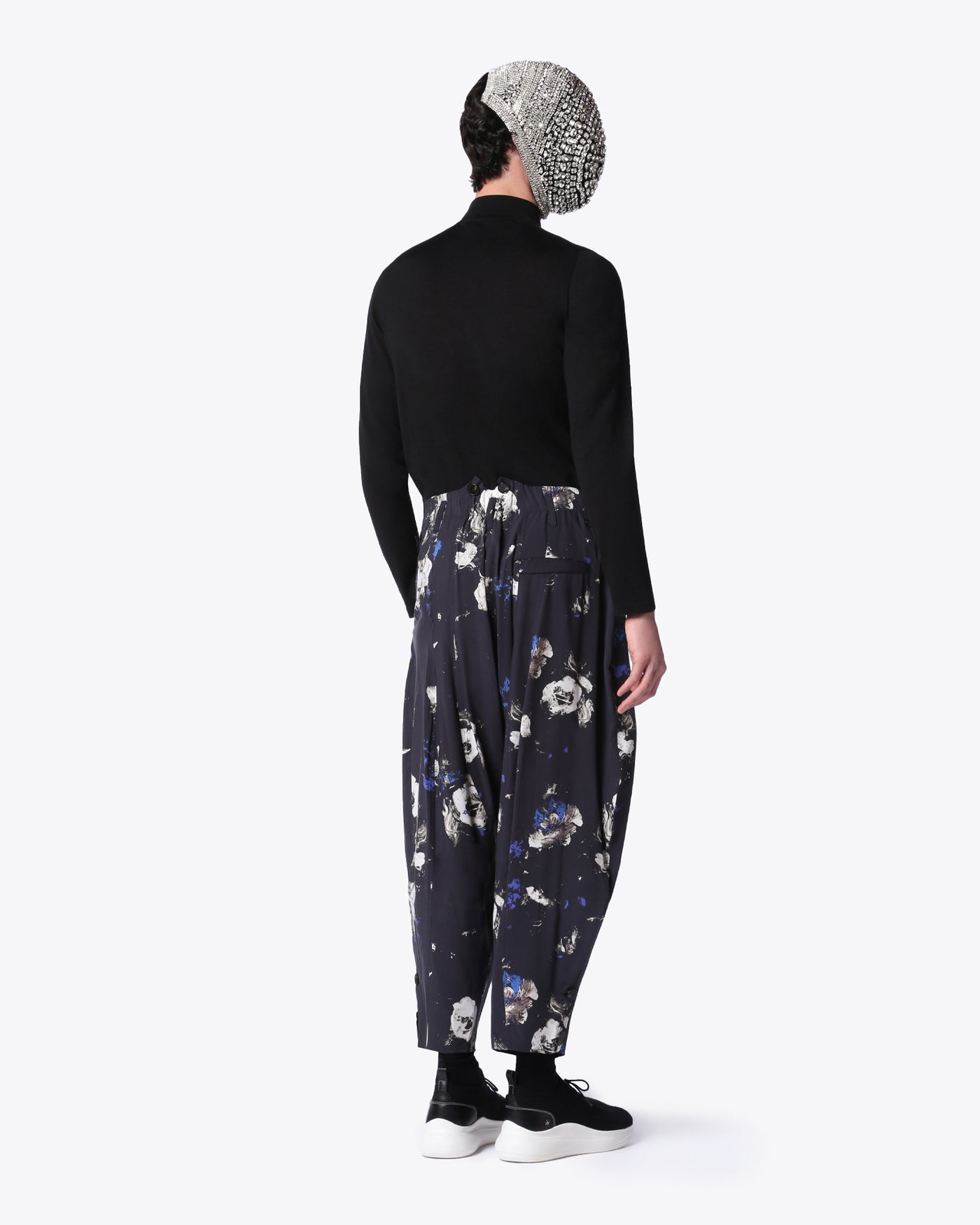 MIDNIGHT GARDEN BLUE BAGGY PANTS