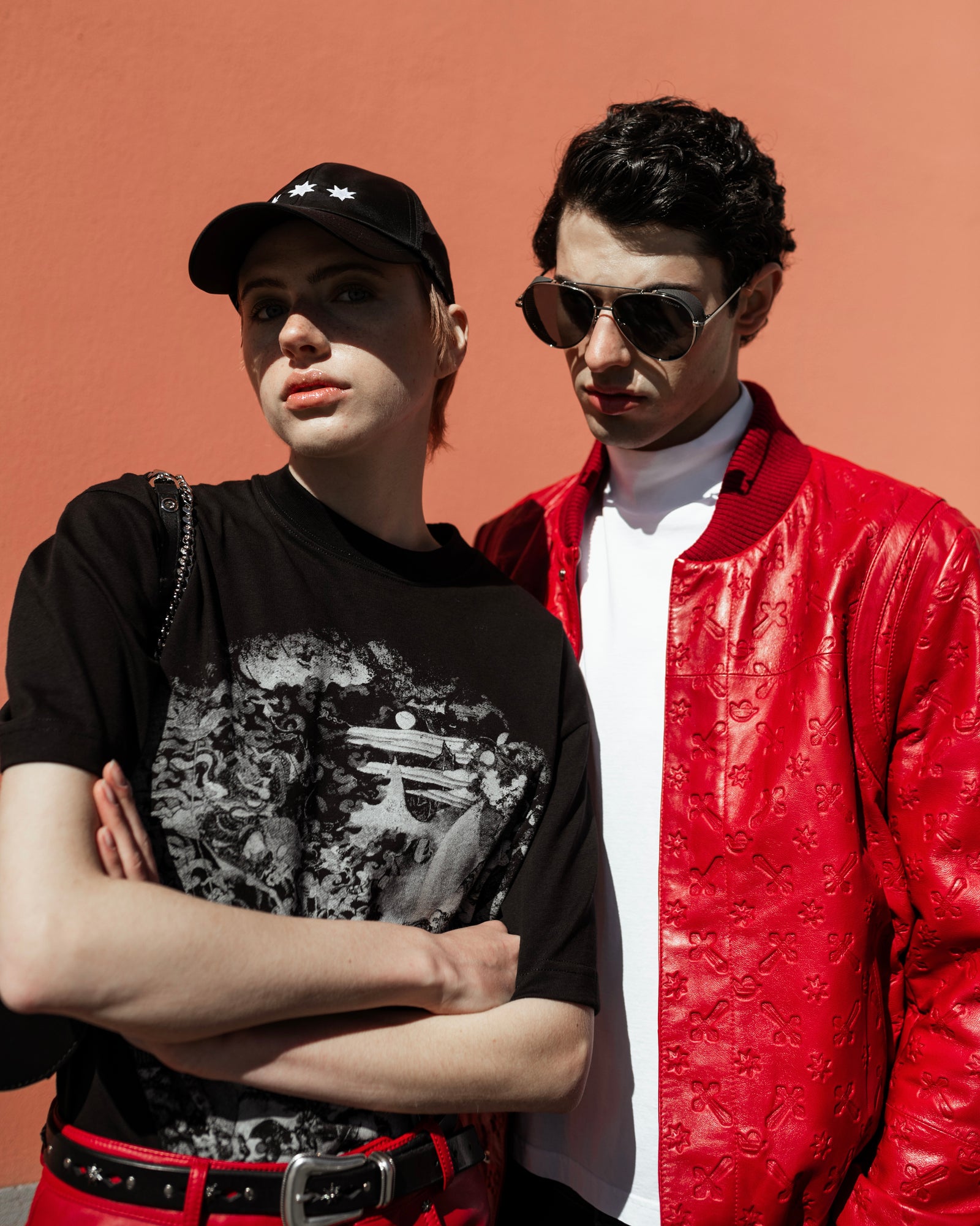 BLACK T-SHIRT WITH B&W BUDDHA