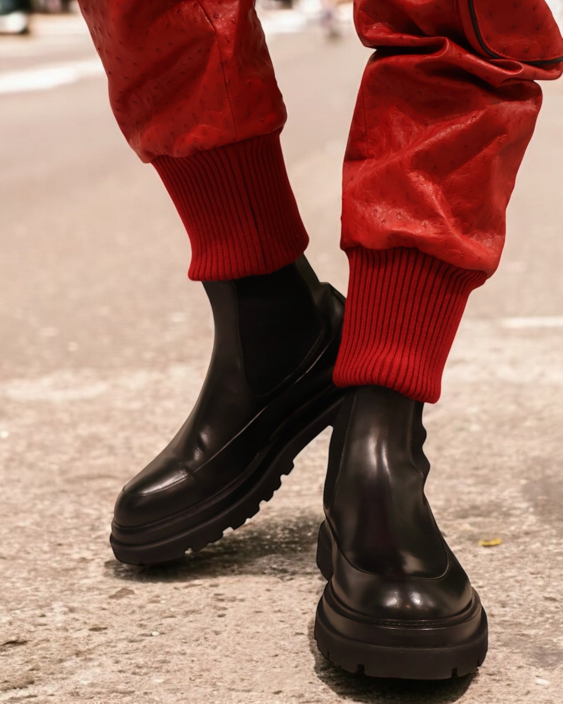 归档系列切尔西皮革靴子