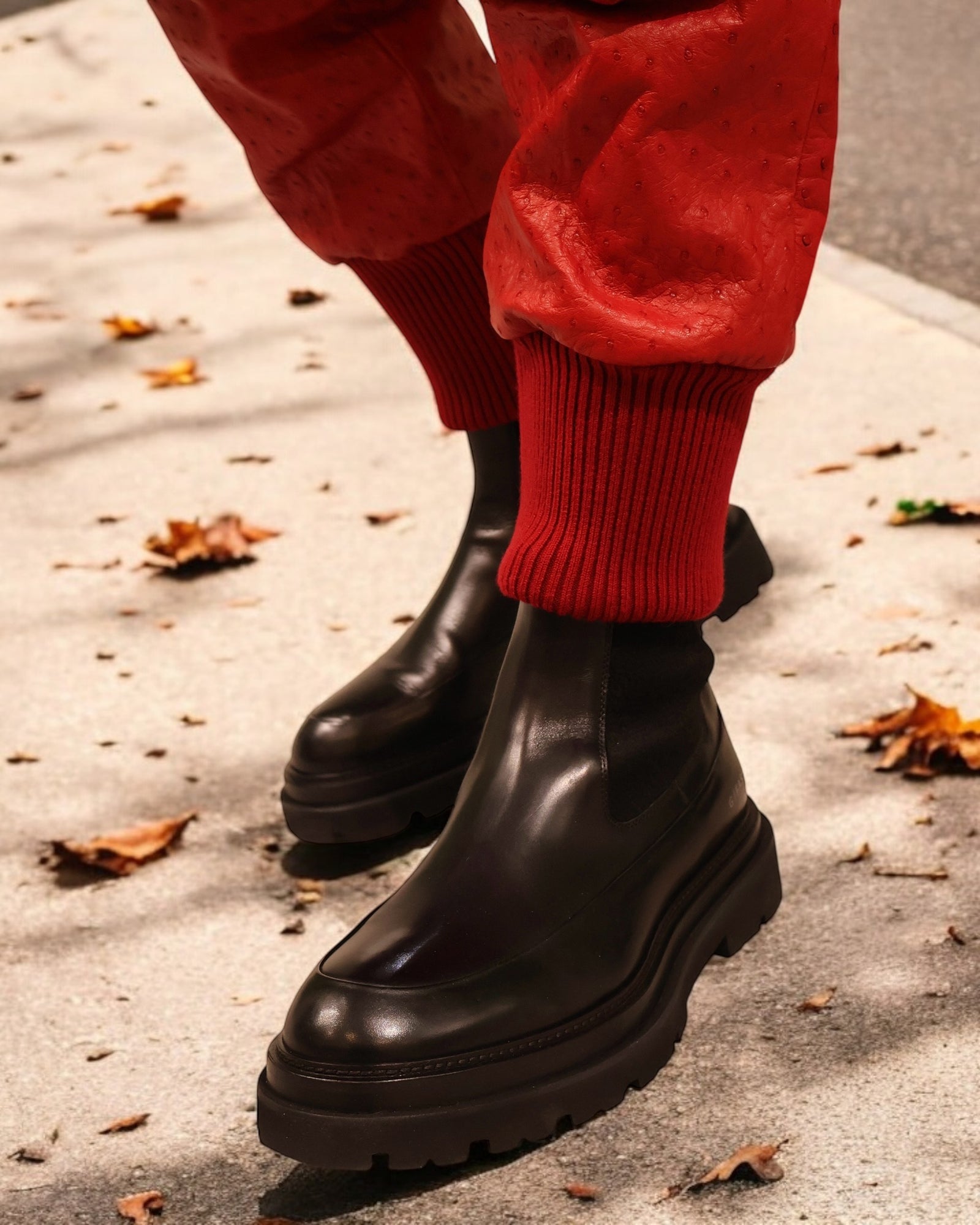 归档系列切尔西皮革靴子