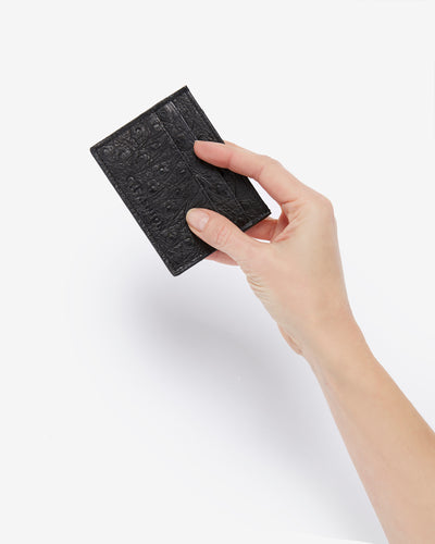 Cardholder in Ostrich skin