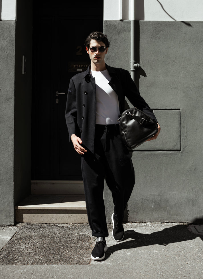 BLACK MERINO ATHLETIC SNEAKERS