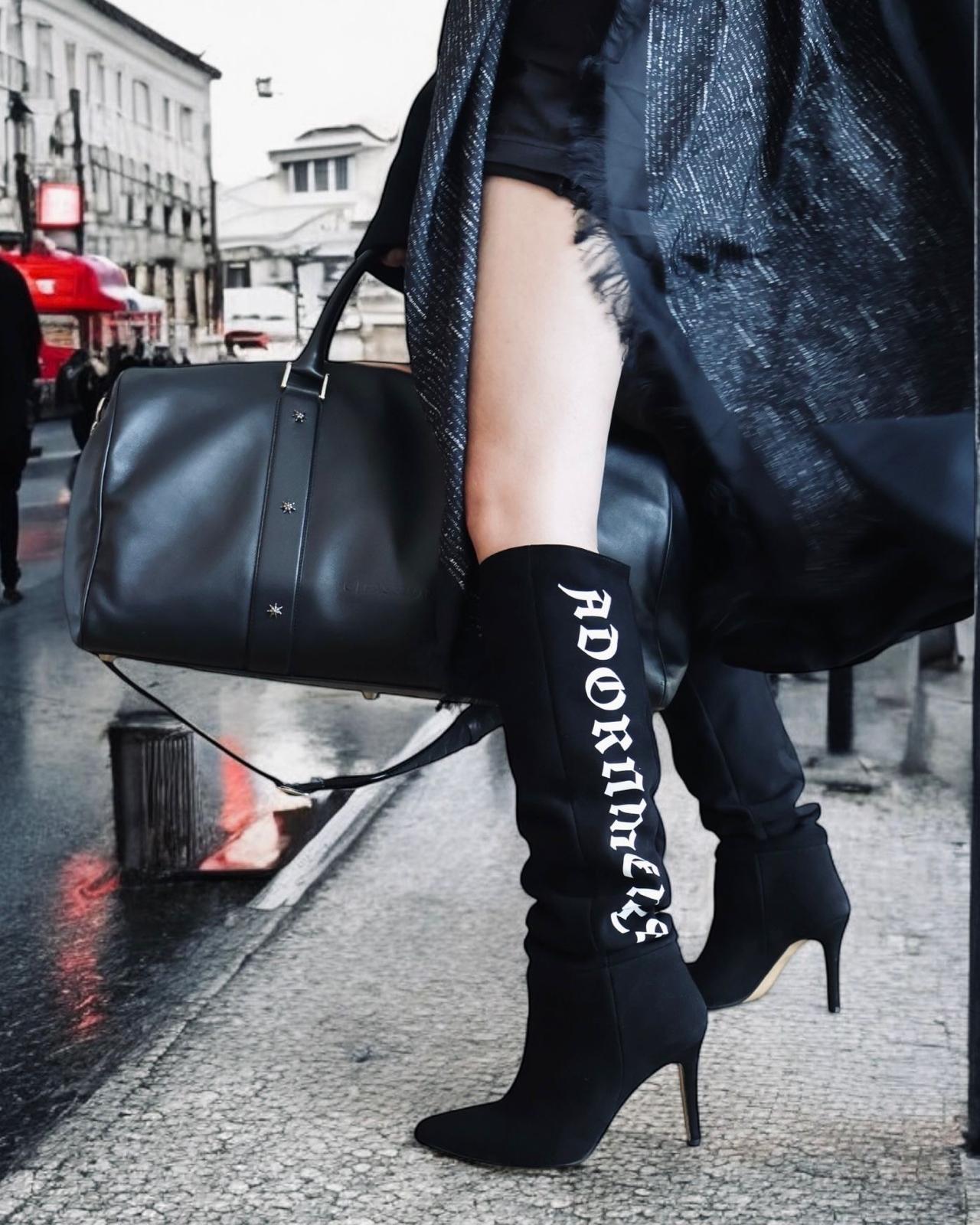 柔软山羊皮膝靴 