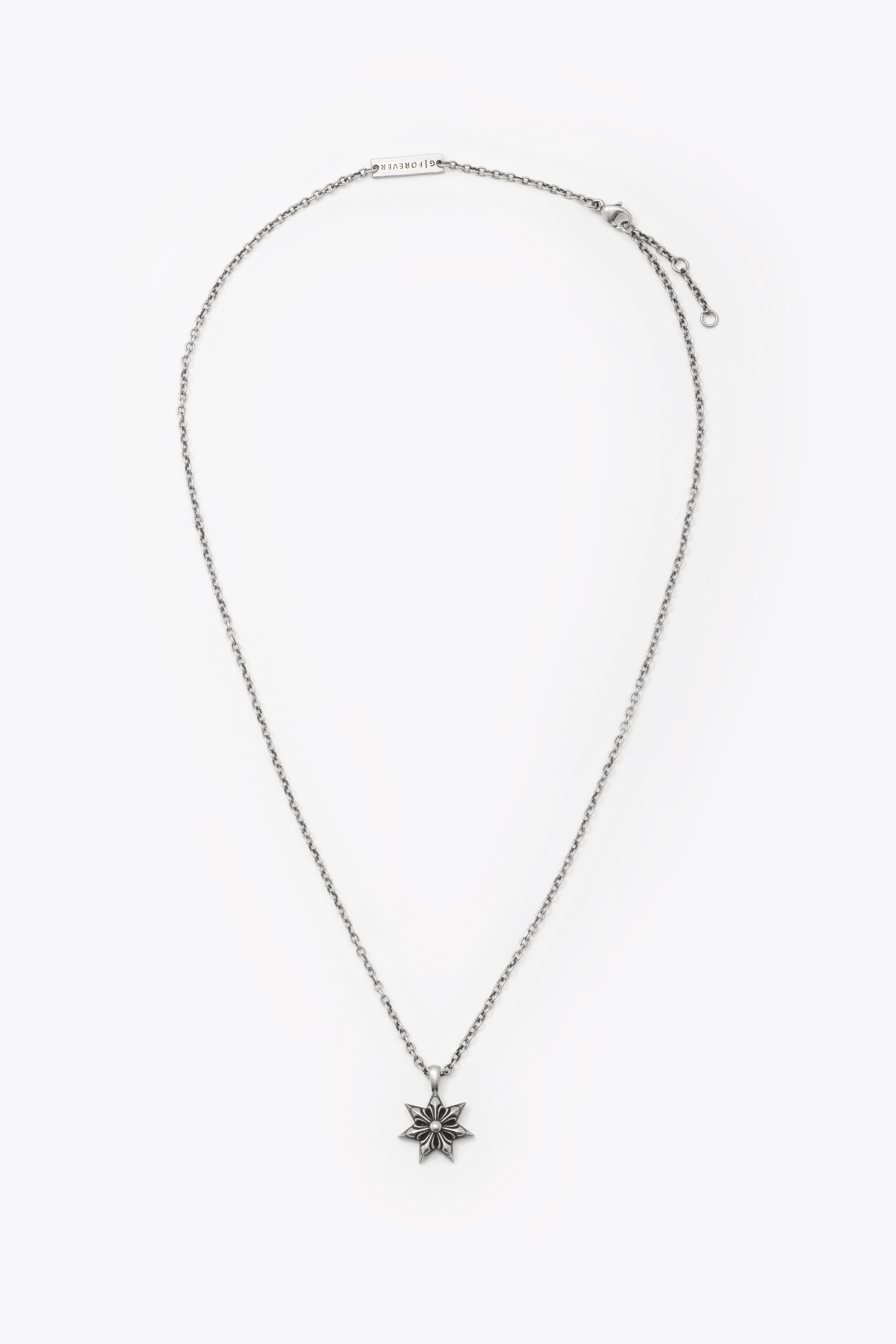 中性款 Archive银色信仰之星项链 