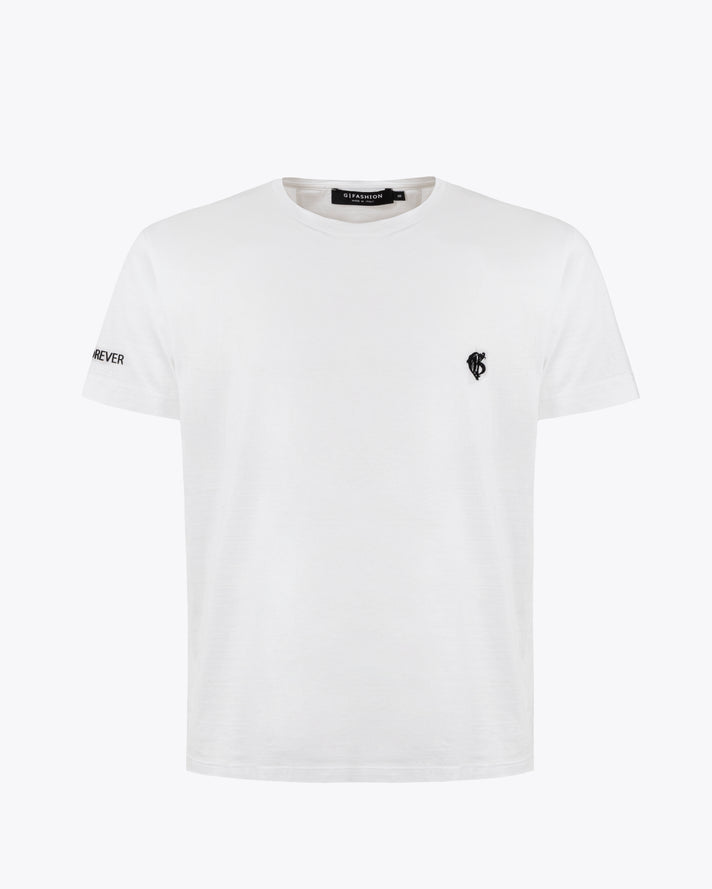 白色宽松Logo T恤 