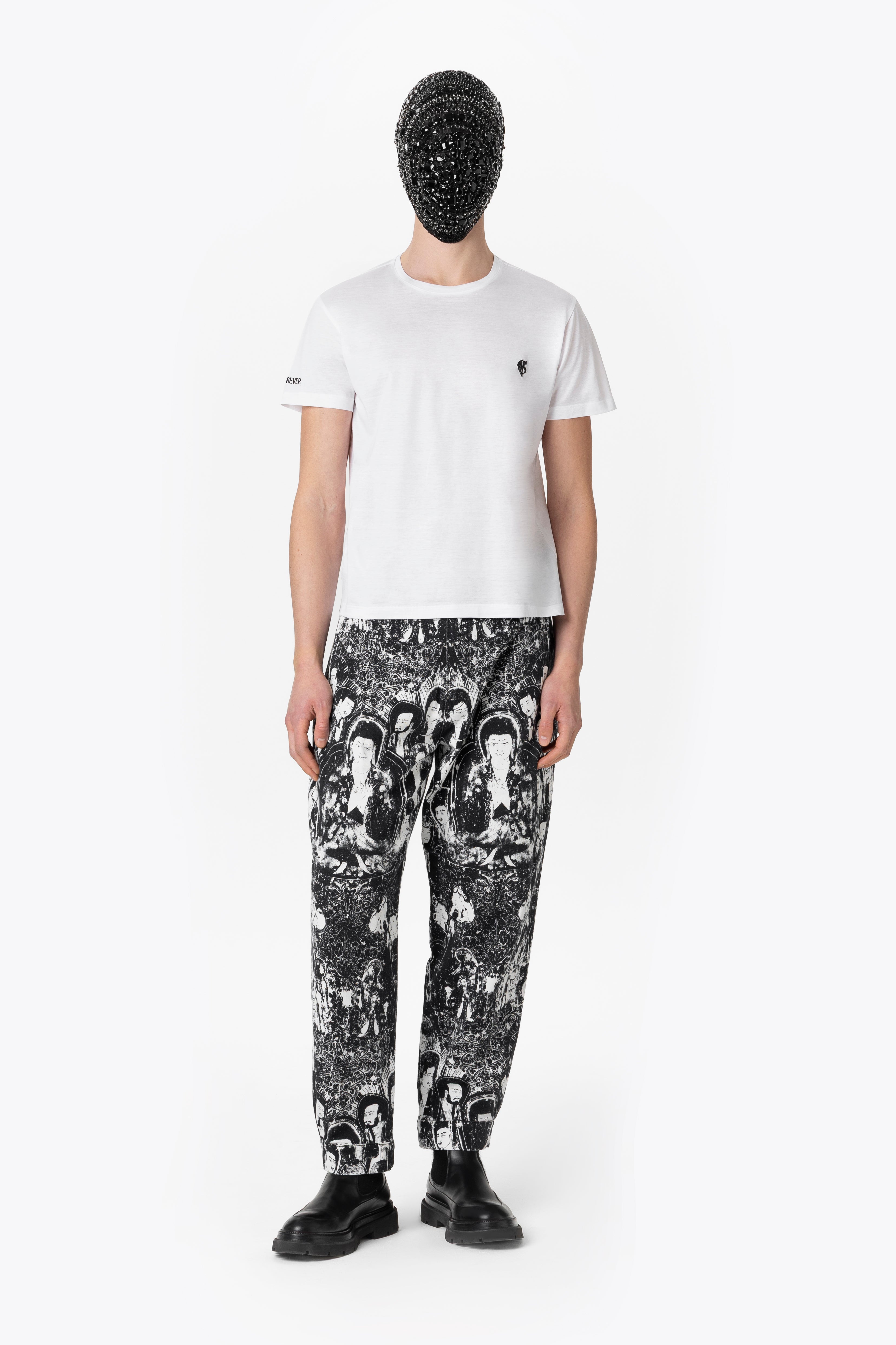 White Relaxed T-shirt with logo