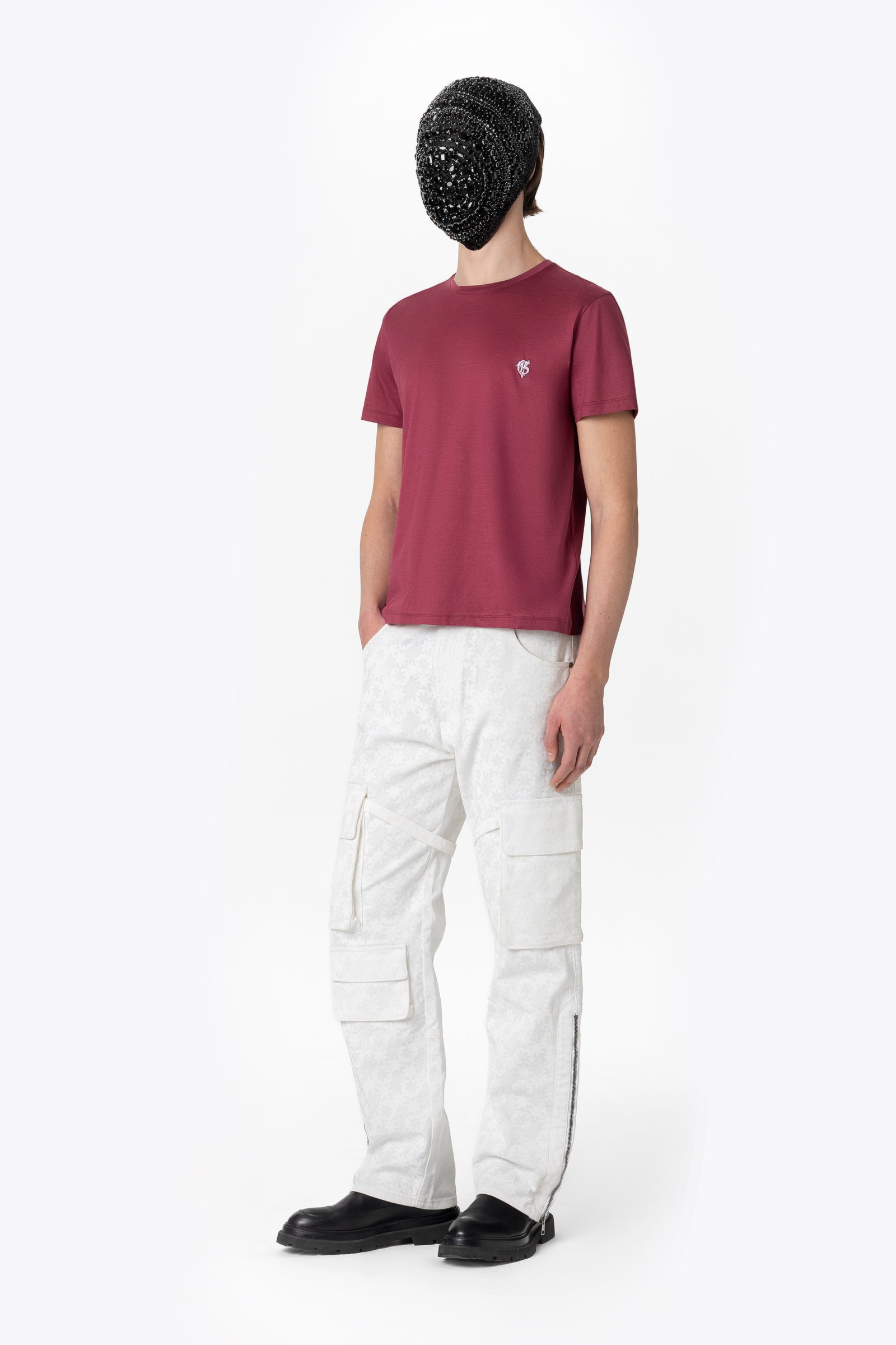 粉色 宽松Logo T恤 