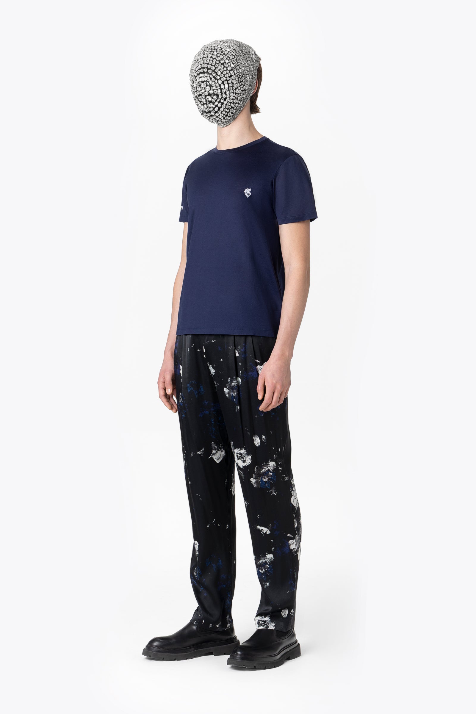 Blue  Relaxed T-shirt with logo