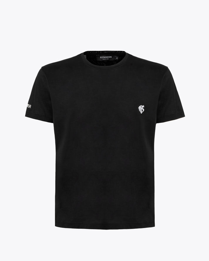 黑色宽松Logo T恤 