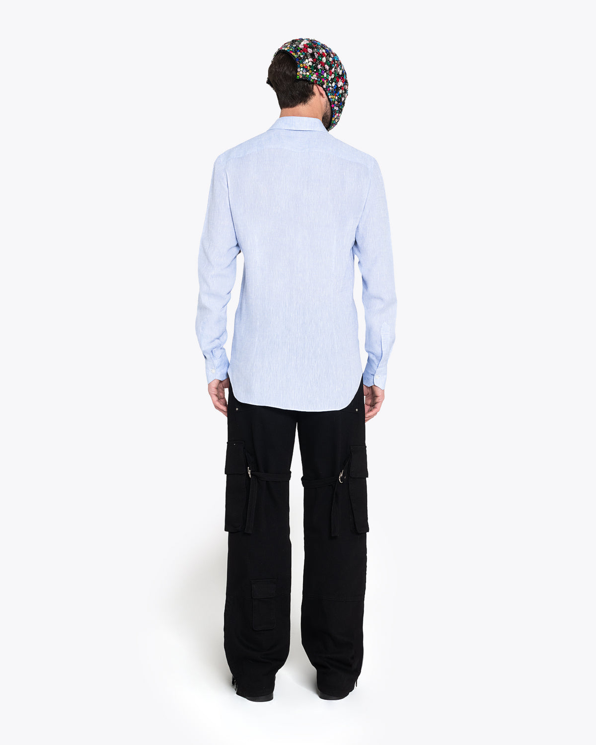 Light blue Linen Shirt with Snow Logo