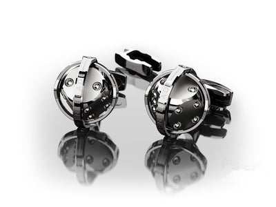 CUFFLINKS DICE TOTAL STEEL