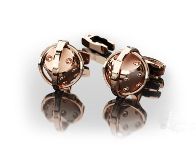 CUFFLINKS DICE TOTAL RED GOLD