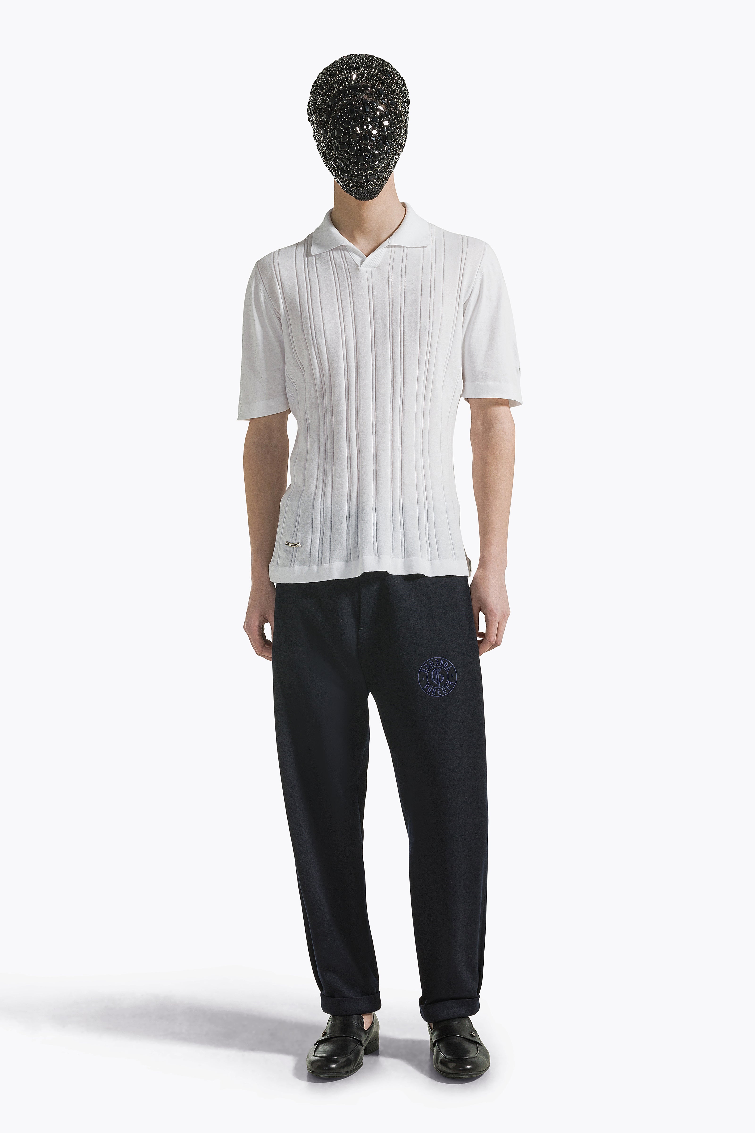 White Polo V-Neck