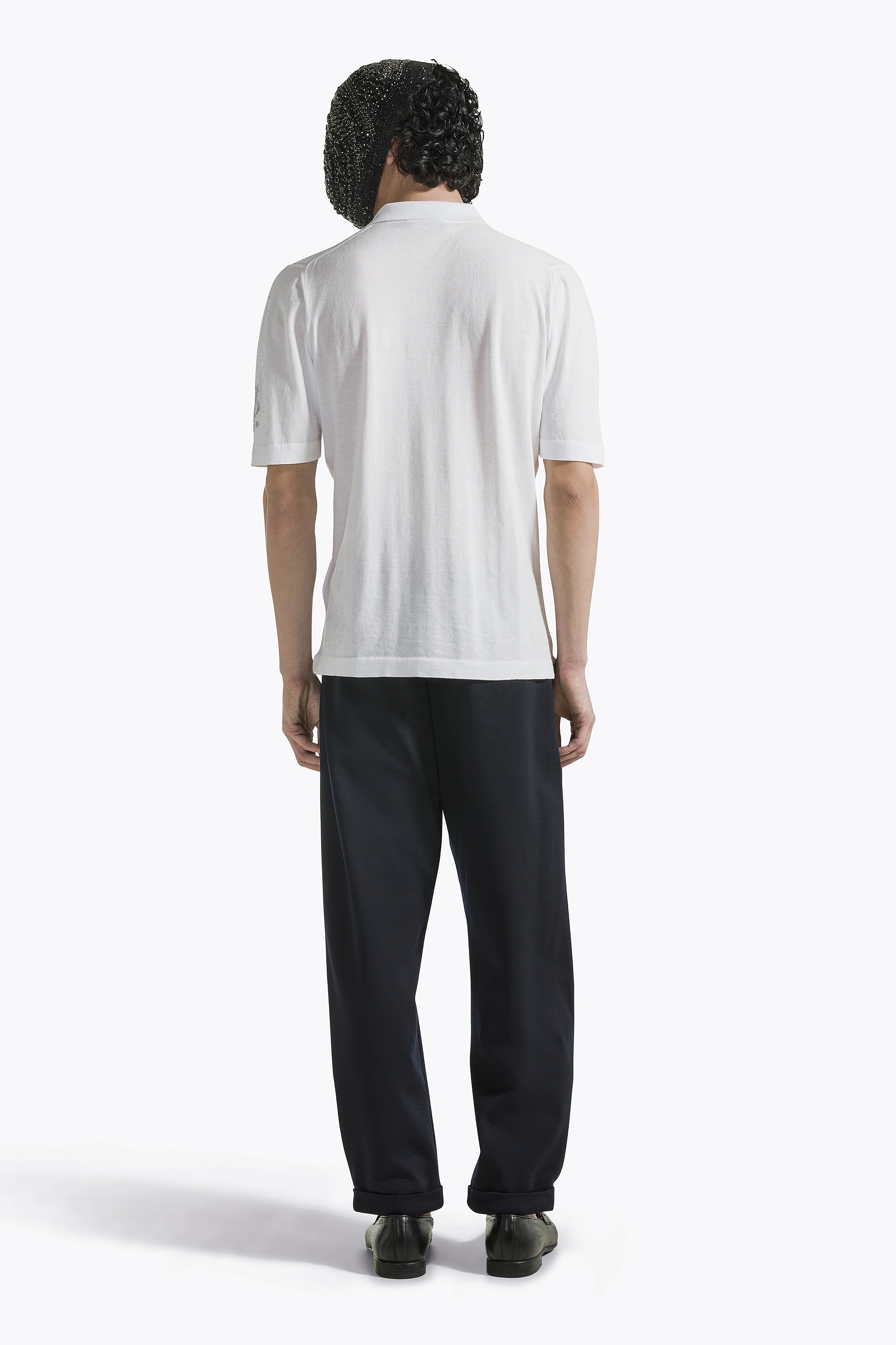 White Polo V-Neck