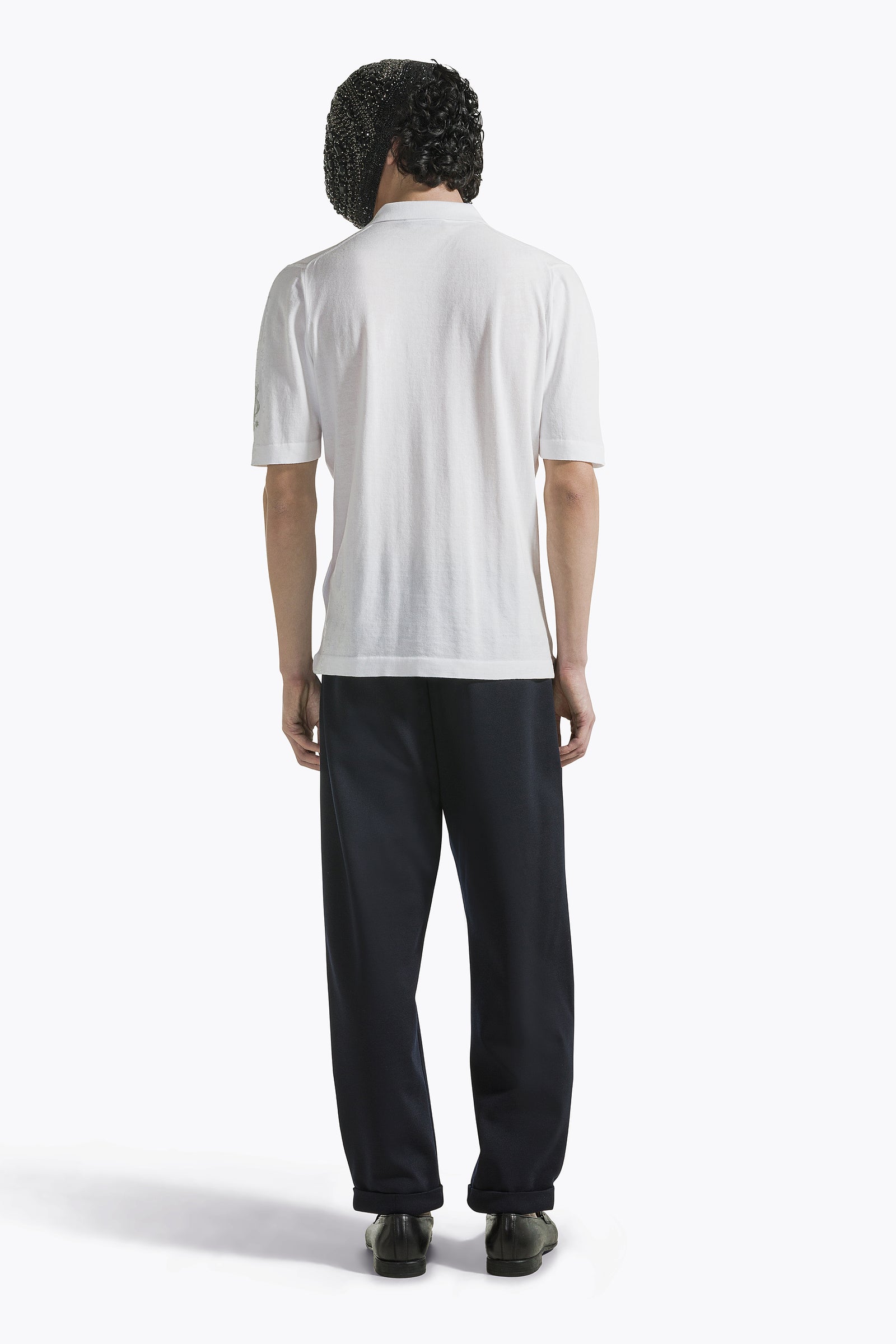 White Polo V-Neck