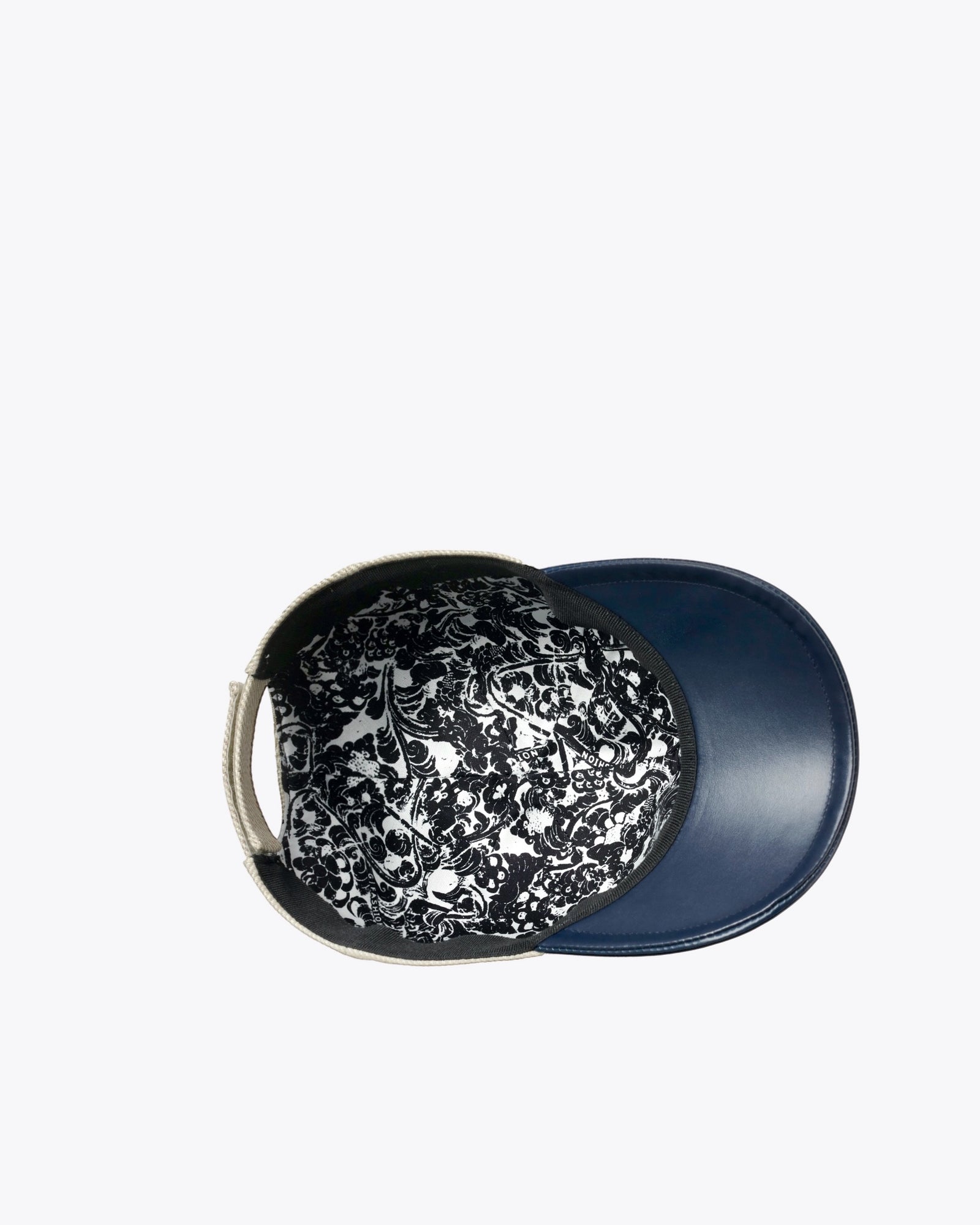 Star Baseball Cap in Calf Leather and Canvas