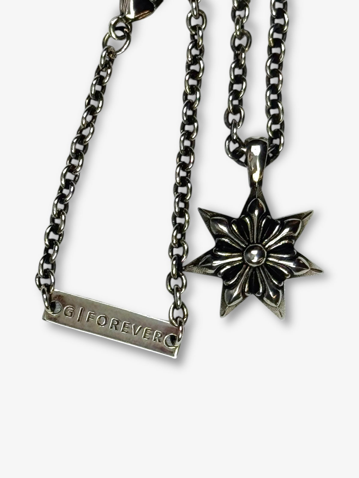 Unisex Archive Star Silver Necklace