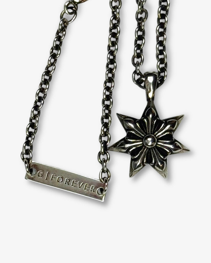 Unisex Archive Star Silver Necklace