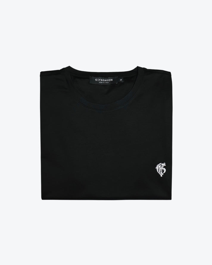 Black Relaxed T-shirt with logo