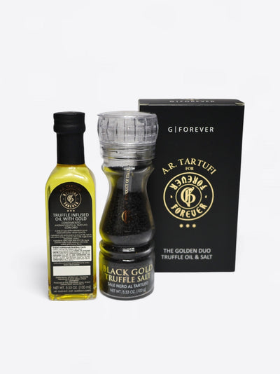 Truffle Gold Duo Box: Olive Oil & Black Salt