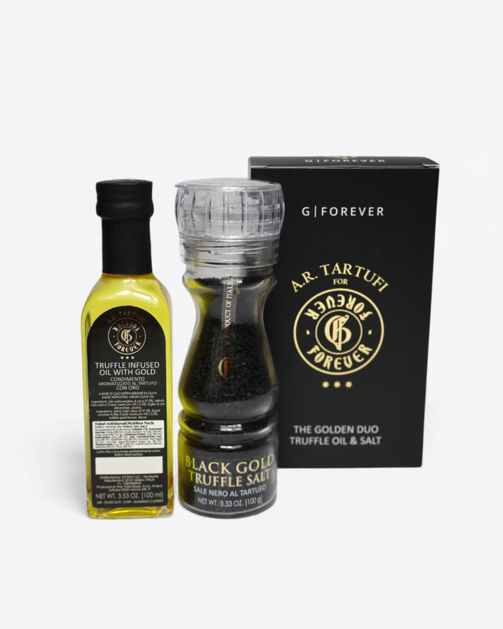Truffle Gold Duo Box: Olive Oil & Black Salt