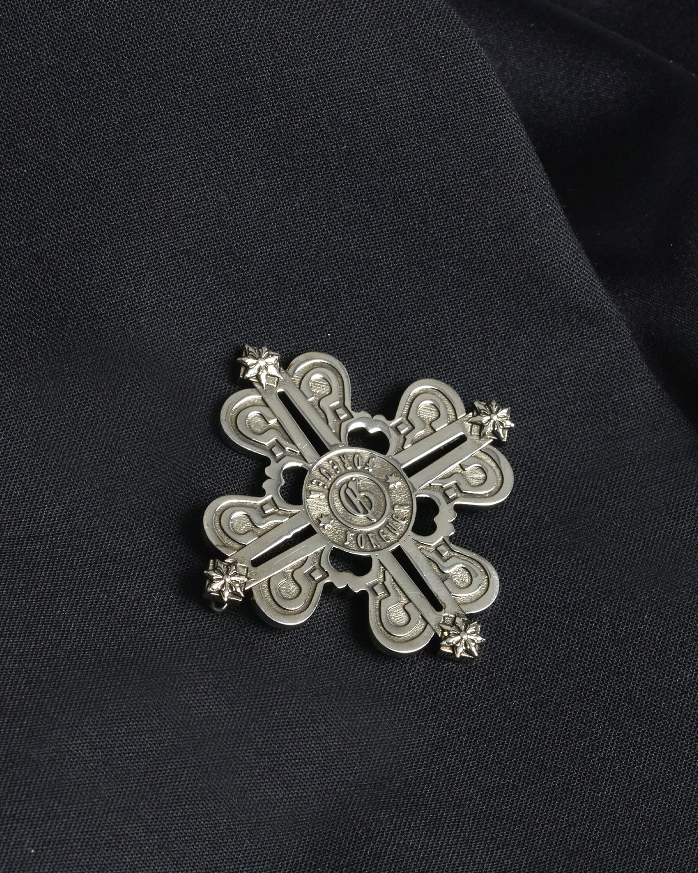 Signature Brooch in Antique Silver