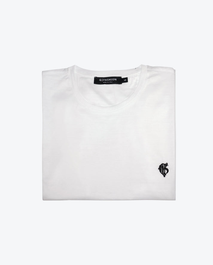 White Relaxed T-shirt with logo