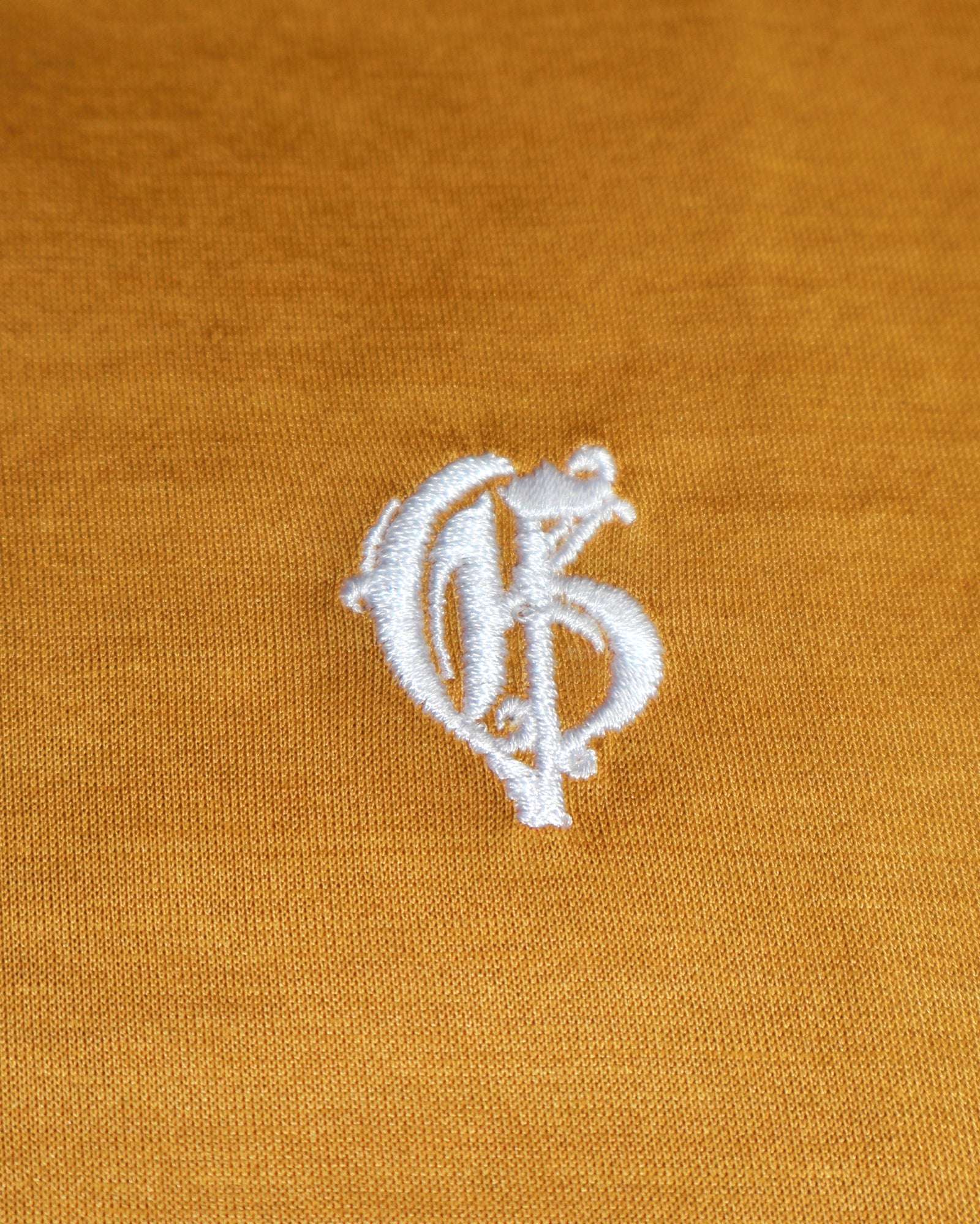 芥黄色宽松Logo T恤 